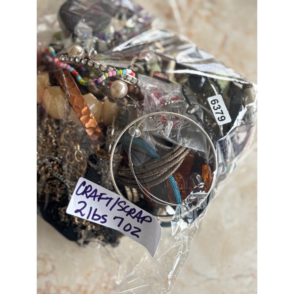 Mixed Craft/Scrap Jewelry Lot 2lbs 7oz For Repurpose/Upcycling